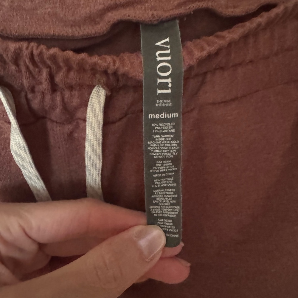 Vuori Rust Jogger Pants with Cream Drawstring - Picture 2 of 4